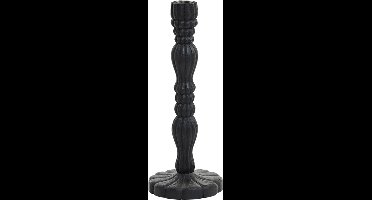 Kandelaar Ø15x38 cm JERALDO hout mat mat zwart - Light & Living