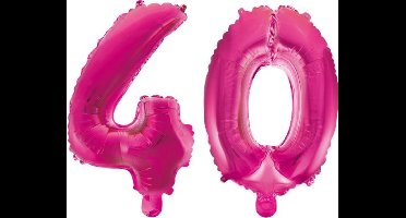 Folieballon 40 jaar roze 86cm