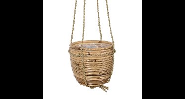Hangpot Ø13cm - Naturel - 11cm Hoog - Hangpot Yuna Ø13cm - Het Mandenhuys