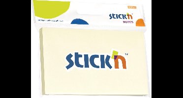 Stick'n Sticky Notes Blister - 76x127mm - Pastel Geel - 100 Memoblaadjes