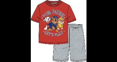 Paw Patrol pyjama rood - grijs - maat 128 / 8 jaar