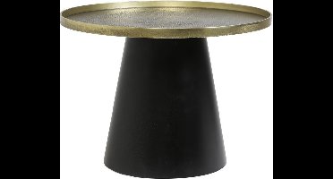 Light & Living Salontafel Popeta - Antiek Brons/Zwart - Ø60cm - Industrieel