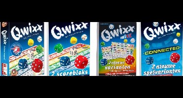 Dobbelspel Qwixx + Qwixx Scorebloks + Qwixx Mixx + Qwixx Connected