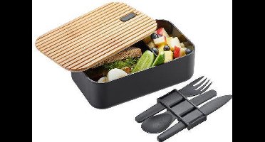 Lunchbox Gefu G-12376 Zwart 1 L Roestvrij staal Plastic Rechthoekig