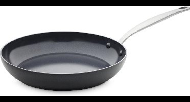 GreenPan Barcelona Koekenpan 30cm – PFAS-vrije antikleeflaag – Koekenpan inductie – Keramische koekenpan - Ovenbestendig tot 220°C – RVS handgrepen - Zwart