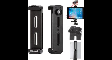 Ulanzi U-Pad Pro Tablethouder metaal met Cold Shoe Mount - Universeel tot 25,4cm breed - Tablet houder voor statief - 1/4inch schroefaansluiting - Zwart