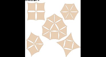 2x2 Zonneluifel Waterdoorlatend - Vierkant Tuinluifel - Zonwering Patio Terras Balkon Bescherming