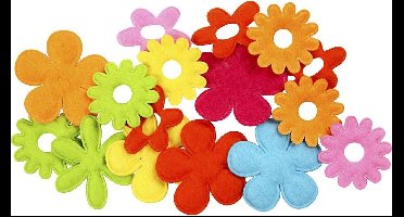 Creative Decoratieset Bloemen 45 Mm Vilt 16 Stuks
