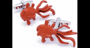 Manchetknopen - Goudvis Vis Oranje Rood