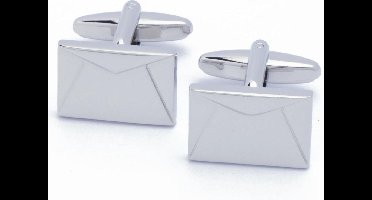 Manchetknopen - Brief Envelop Zilverkleurig