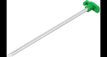 24x stuks grondpennen/tentharingen metaal met kunststof haak 25 cm - camping/kampeer accessoires