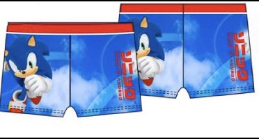 Sonic zwembroek blauw Maat 104