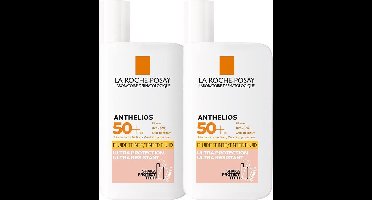 La Roche-Posay Anthelios Onzichtbare Zonnebrand Fluide SPF50+ Getint - 2x 50 ml