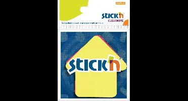 Stick'n Clear Notes - Doorzichtige Sticky Notes - Pijl Vorm - 76x76mm - 30x Geel - 30x Magenta