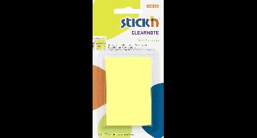 Stick'n Clear Mote - Doorzichtige Sticky Note - 76x50mm - 50 Memoblaadjes - Geel