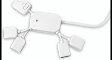 Kikkerland USB Hubdog Wit
