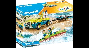 PLAYMOBIL Family Fun Strandwagen met kano's - 70436
