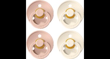 BIBS Fopspeen - Maat 2 (6-18 maanden) - 4 stuks - Ivory en Blush