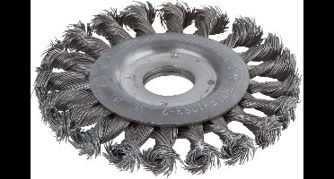 wolfcraft - Staaldraad-schijfborstel, gevlochten - 2148000