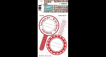 Herma Keukenetiketten New Look 5,5 Cm Wit/rood 6 Stuks