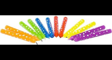 Party Casa Verjaardagskaarsen 12 Stuks - 8 cm - Party Candles met Stippen - Feestkaarsen voor Taart - Taartkaarsjes in Meerdere Kleuren