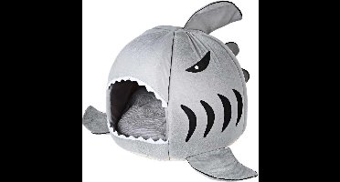 MikaMax Haai Hondenmand - Kattenmand - Dierenmand - Huisdierkussen - Mand of Bed - Origineel - Extra Zacht Materiaal - 42 x 42 x 36 cm