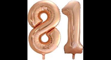 Folieballon nr. 81 Rosé Goud 86cm