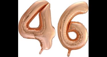 Folieballon nr. 46 Rosé Goud 86cm