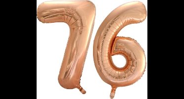 Folieballon nr. 76 Rosé Goud 86cm