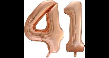 Folieballon nr. 41 Rosé Goud 86cm