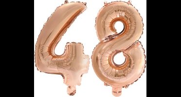 Folieballon nr. 48 Rosé Goud 41cm