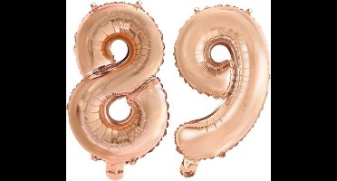 Folieballon nr. 89 Rosé Goud 41cm