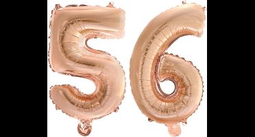 Folieballon nr. 56 Rosé Goud 41cm