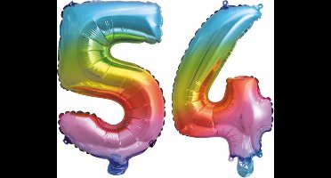Folieballon nr. 54 Regenboog 86cm