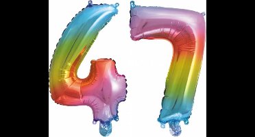 Folieballon nr. 47 Regenboog 41cm
