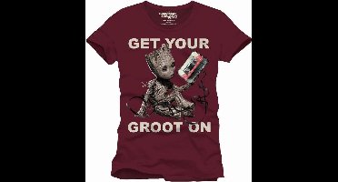 Gardians of the Galaxy vol.2 - Get Your Groot On Burgundy T-Shirt - S