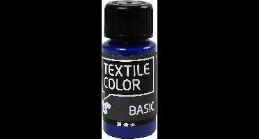 Textielverf - Kledingverf - Primair Blauw - Basic - Textile Color - Creotime - 50 ml