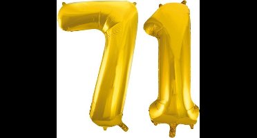Folieballon nr. 71 Goud 86cm