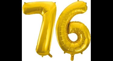 Folieballon nr. 76 Goud 86cm