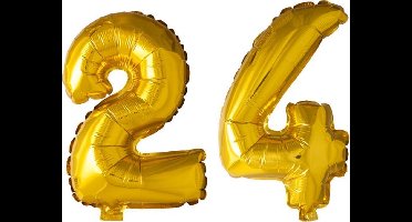 Folieballon nr. 24 Goud 41cm