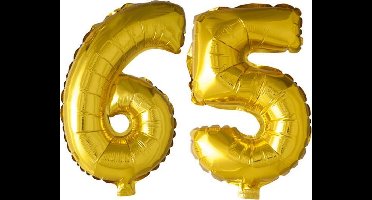 Folieballon nr. 65 Goud 41cm