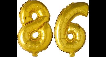Folieballon nr. 86 Goud 41cm