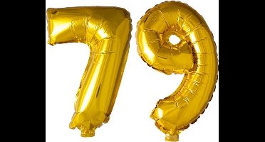 Folieballon nr. 79 Goud 41cm