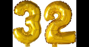 Folieballon nr. 32 Goud 41cm
