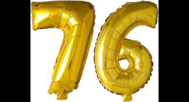 Folieballon nr. 76 Goud 41cm