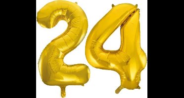 Folieballon nr. 24 Goud 86cm