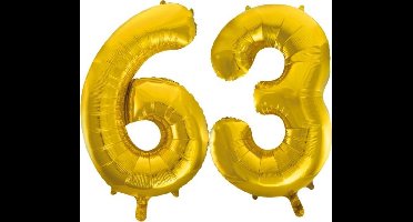 Folieballon nr. 63 Goud 86cm