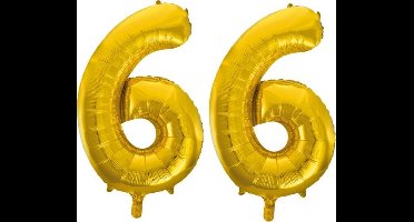 Folieballon nr. 66 Goud 86cm