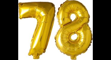 Folieballon nr. 78 Goud 41cm