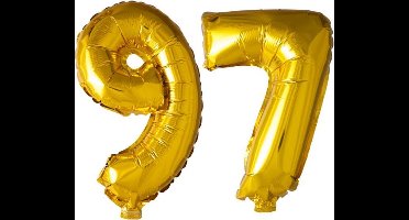 Folieballon nr. 97 Goud 41cm